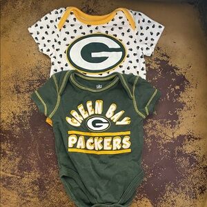 Green Bay Packers Baby Onesies Set